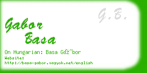 gabor basa business card